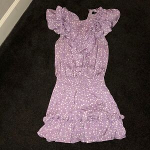 Do + Be lilac dress with white polka dots